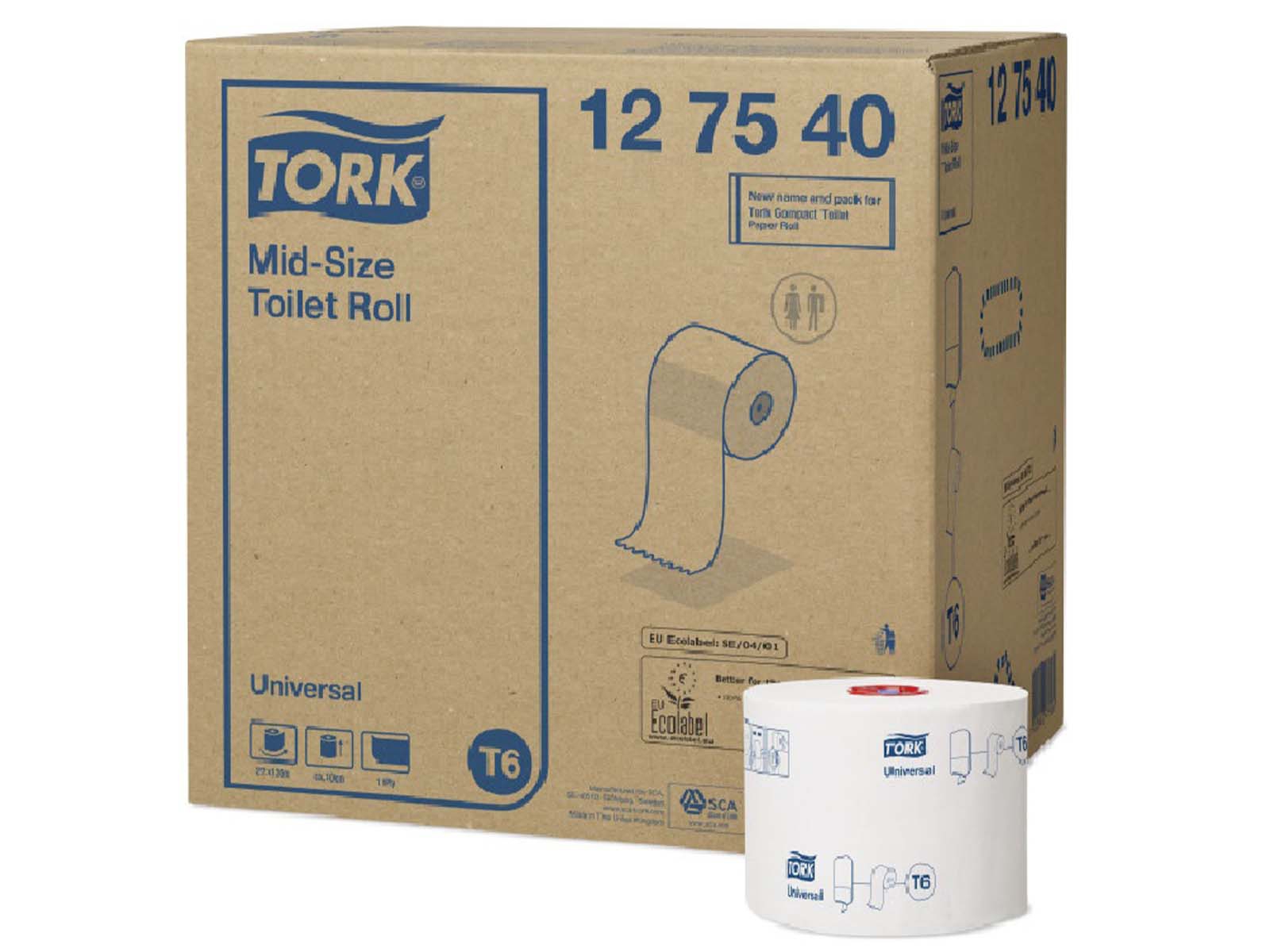 Papier toaletowy Tork 127540 Universal T6 Mid-Size 27 rolek